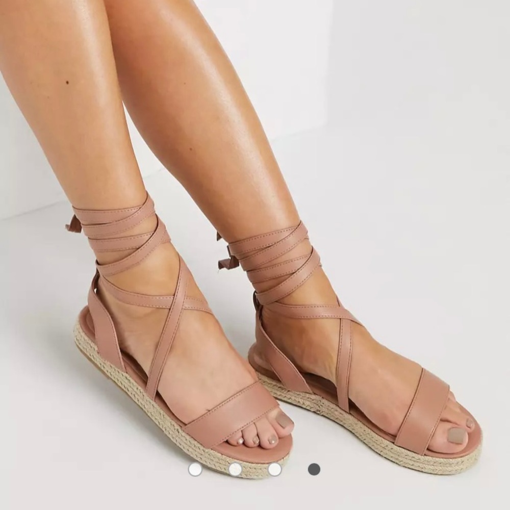 Truffle Collection espadrille tie leg sandals